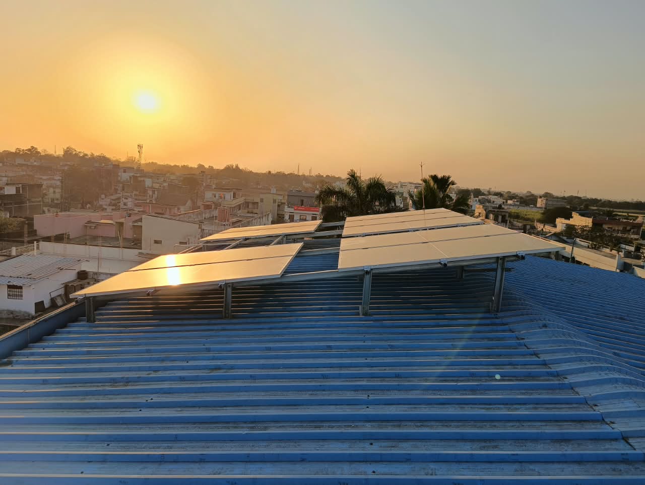 Commercial solar installation